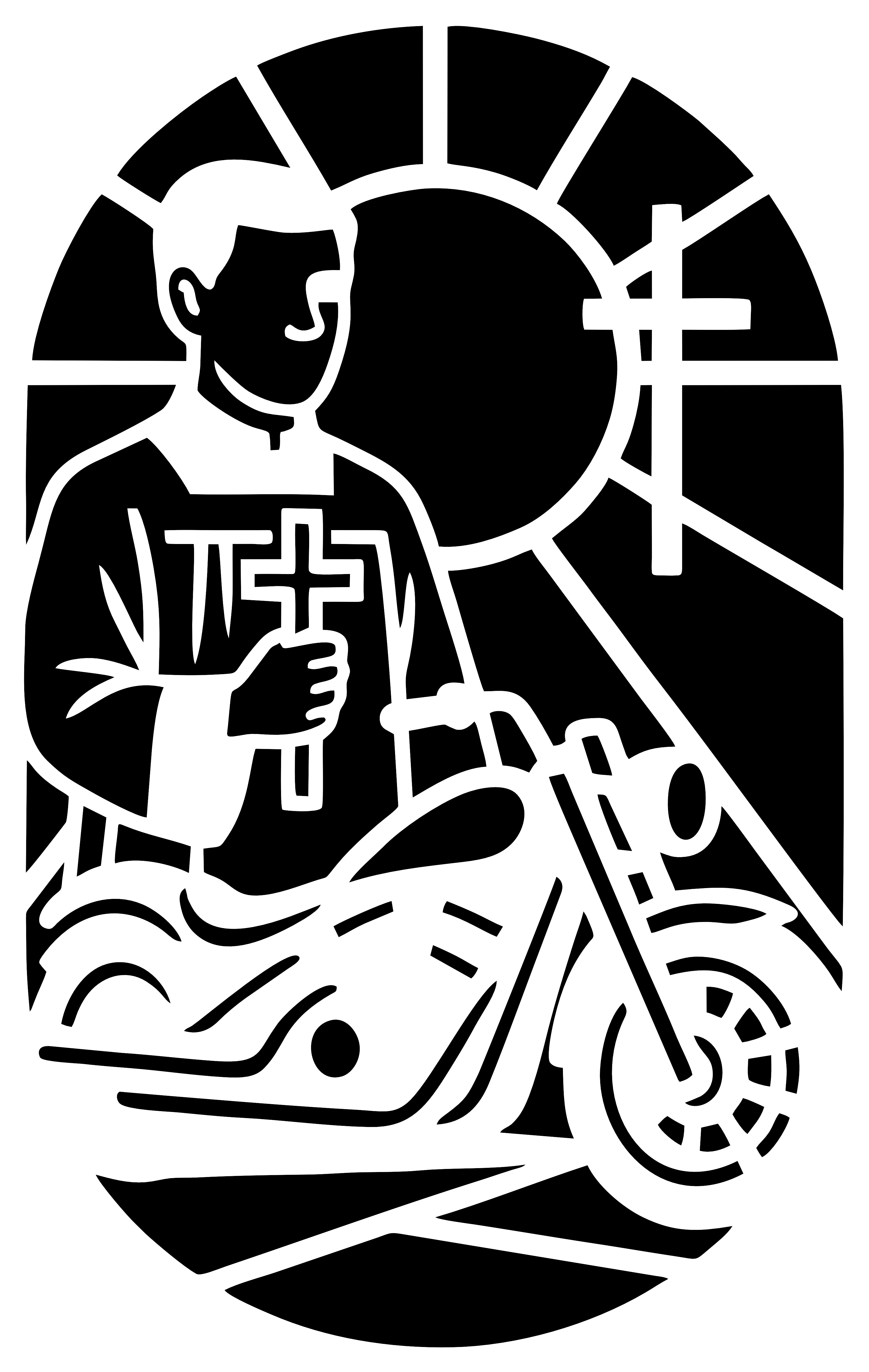 Motociclistas servindo na missa